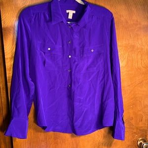 Front button Silk blouse barely worn